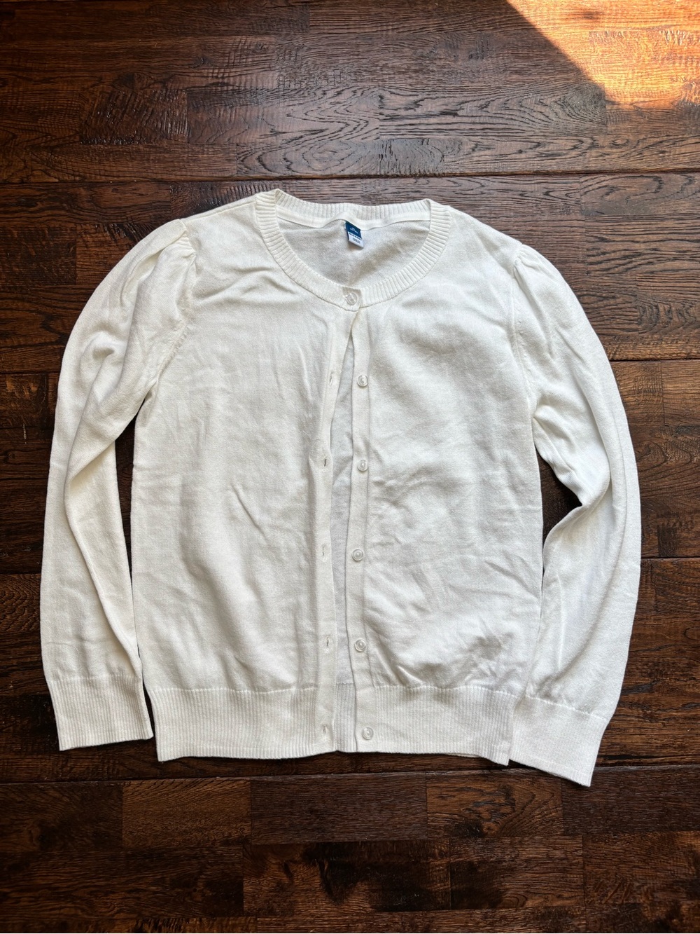 Girls old navy white button up long sleeve cardigan sweater sz XL NWOT